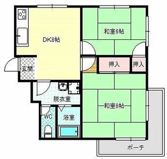 サンハイツ【2階】の間取り