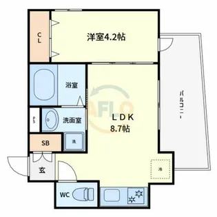 クローバー・グランツ三国ヶ丘【6階】の間取り