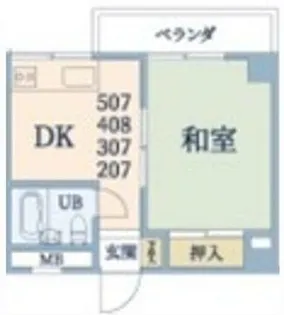 第2コーポリベラ【5階】の間取り