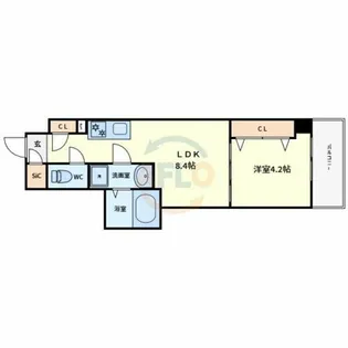 クローバー・グランツ三国ヶ丘【3階】の間取り