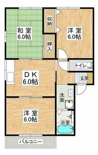 アメニティーハウス【205号室】の間取り