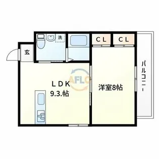 ブランカ住吉【1階】の間取り