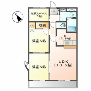 ルミエール泉【3階】の間取り