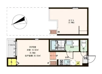サクラティアラ岡町【2階】の間取り
