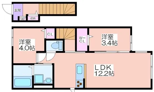 ミルキーウェイⅡ【201号室】の間取り