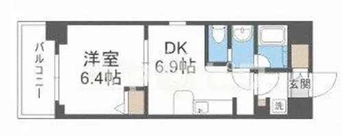 エステムコート心斎橋EASTIIラヴァンツァ【403号室】の間取り