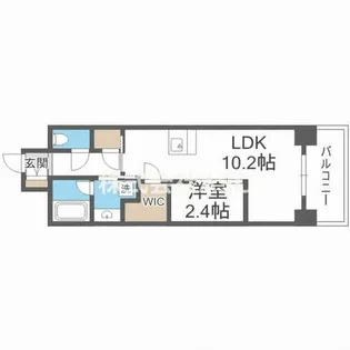 コンフォリア・リヴ北久宝寺Q【12階】の間取り