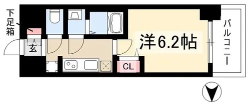 プレサンス太閤通ファシール【4階】の間取り