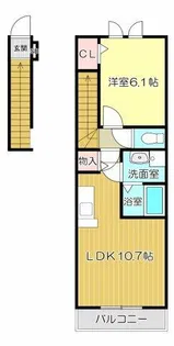 アセット【205号室】の間取り