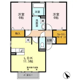 泰山木苑 C棟【2階】の間取り