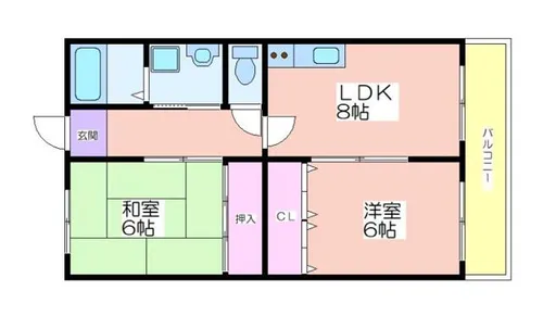 メゾン住之江【203号室】の間取り