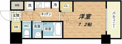 サムティ大阪GRAND EAST【6階】の間取り