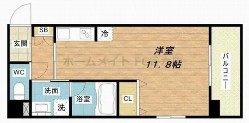 KDXレジデンス本町橋【9階】の間取り