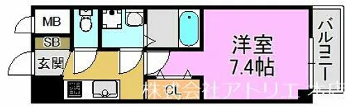 S-RESIDENCE高井田Central【10階】の間取り