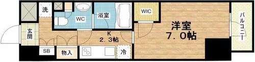 エスリードコート堺筋本町【4階】の間取り