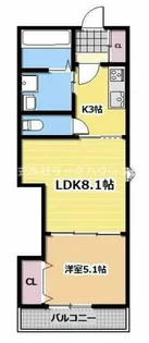 クリエオーレ忍ケ丘【1階】の間取り