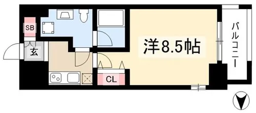 ASレジデンス上前津【7階】の間取り