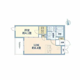 大阪府大阪市都島区都島中通3丁目【マンション】の間取り