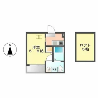 ラ ヴィータ フェリーチェ【201号室】の間取り