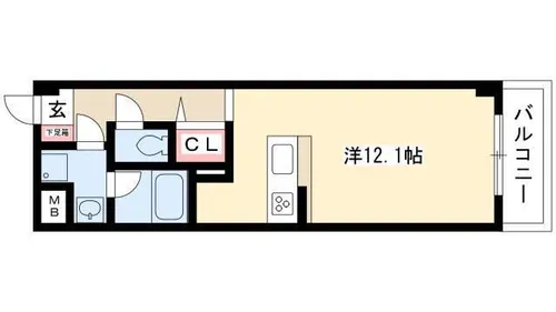 シュテルン中柳【403号室】の間取り