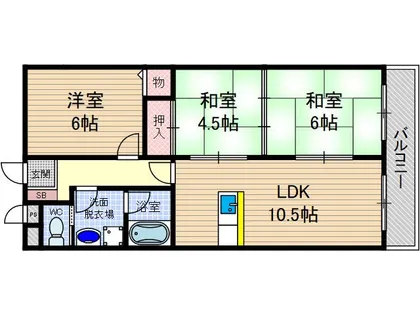 ボヌゥール【1階】の間取り