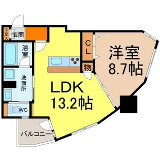 ドゥーエ上前津【8階】の間取り