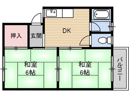 グリーンハイツB棟【105号室】の間取り