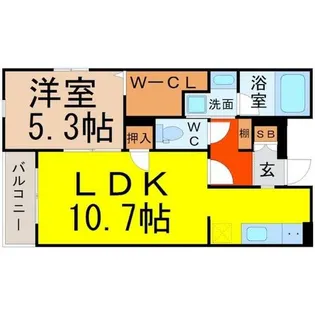 ディオール名駅【3階】の間取り