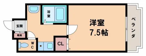 ロイヤルハイム【4階】の間取り