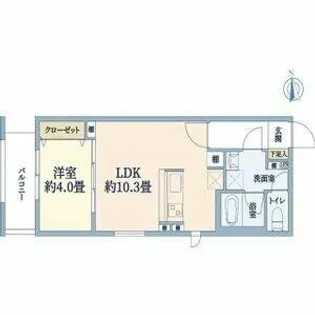 ウェルスクエア山坂【2階】の間取り