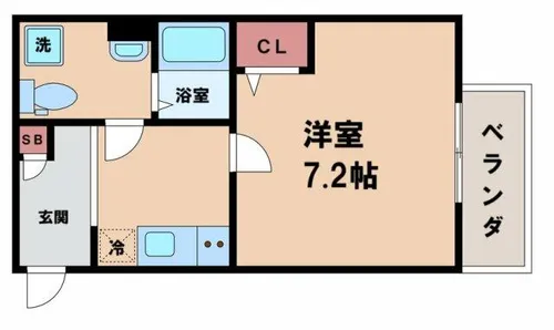 CRASTINE遠里小野【2階】の間取り
