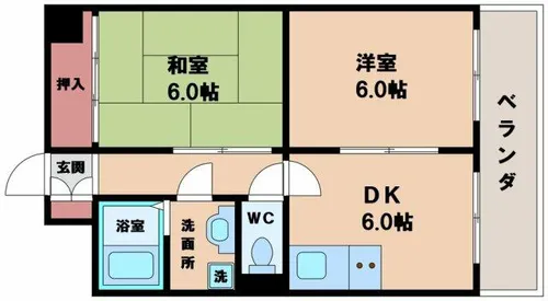 ハイツヒサシ【1階】の間取り