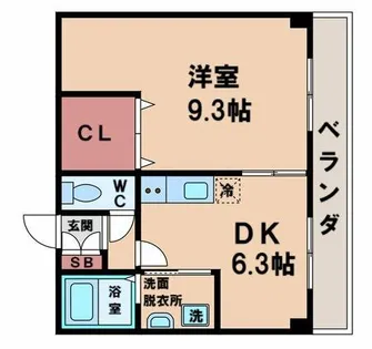 双輪建物第八コーポ【4階】の間取り