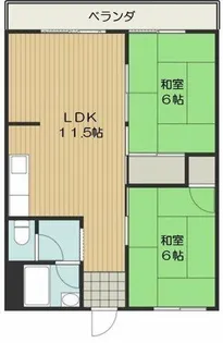 スカイハイツタカラ【703号室】の間取り