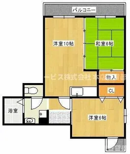 ペガサス1番館住吉【201号室】の間取り