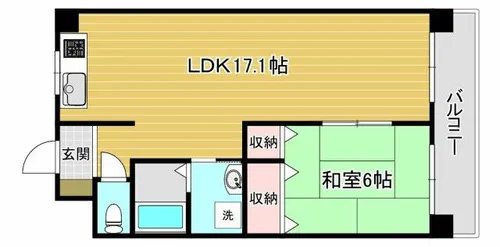 サンライズ高槻【3階】の間取り