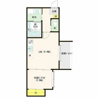 メゾンA小本【3階】の間取り
