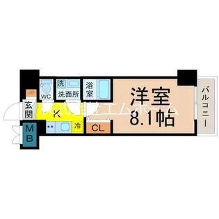 プレイズシード名駅北【3階】の間取り