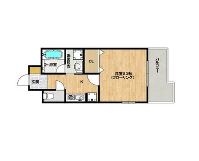 ポートボヌール【211号室】の間取り