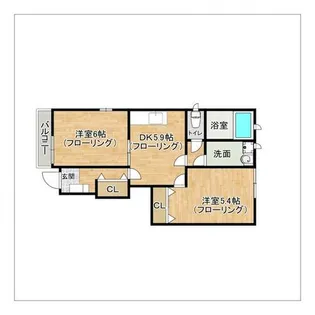 ル・グランブルーB【102号室】の間取り