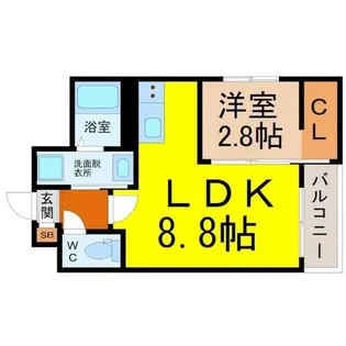 MOVE堀田SOUTH【1階】の間取り