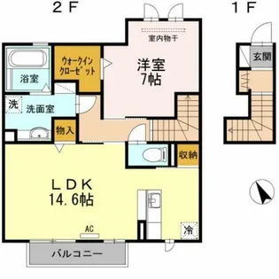 フォレスト大和【A202号室】の間取り