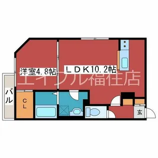 ラヴェーラ福住【5階】の間取り