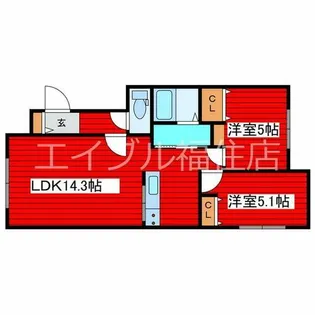 NRJニシオカ【2階】の間取り