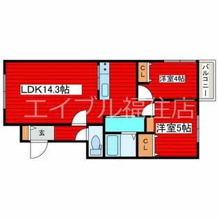 NRJニシオカ【3階】の間取り