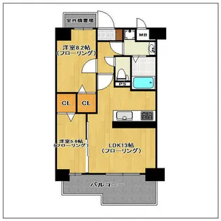 ファーストポイント東比恵【8階】の間取り
