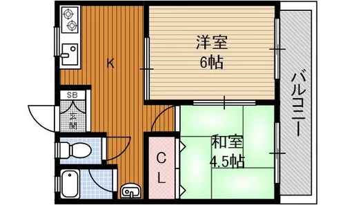梁守マンション【503号室】の間取り