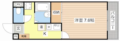 マジェスト旭【206号室】の間取り