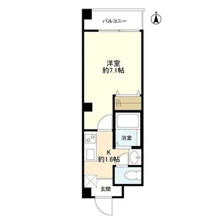 クオリカ紫竹【1階】の間取り