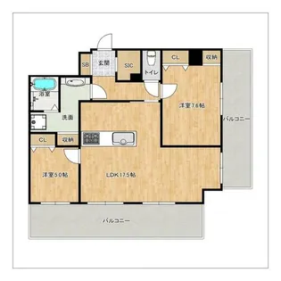 The TEN GOOD 祖原II【4階】の間取り